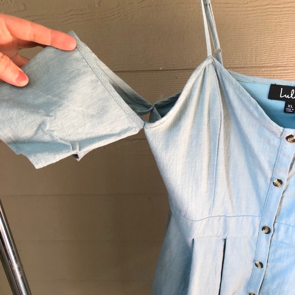 NEVER WORN Lulu’s Dress (Blue… not white as shown) - Picture 5 of 10